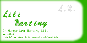 lili martiny business card